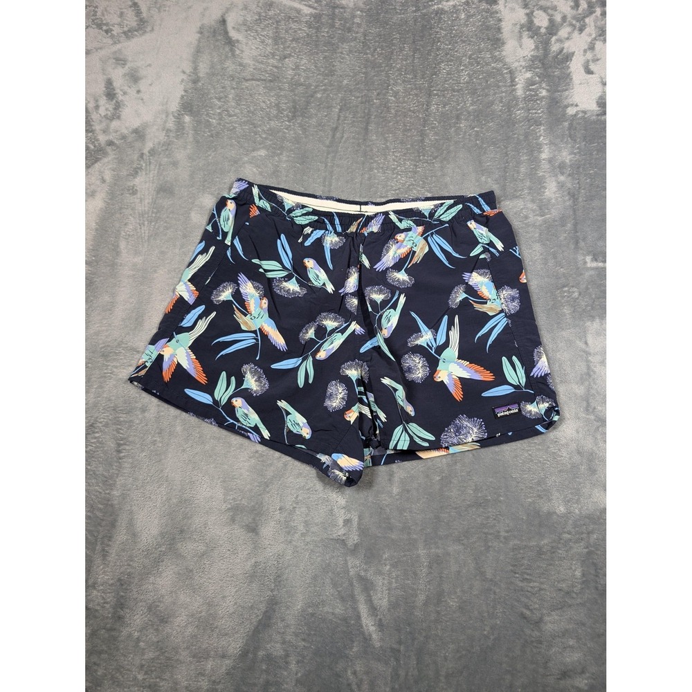 Patagonia Baggies Shorts Mens Large Parrot Bird Print Swim Trunks Recycled Nylon